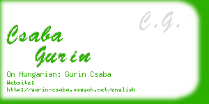 csaba gurin business card